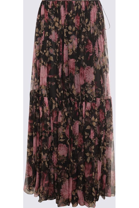 Chloé تنورات لـ السيدات Chloé Multicolor Linen Skirt