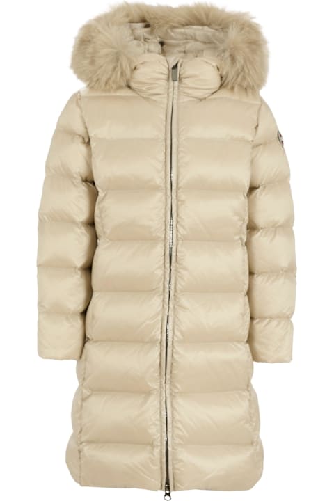 Homeware Colmar Beige Down Jacket For Girl With Logo