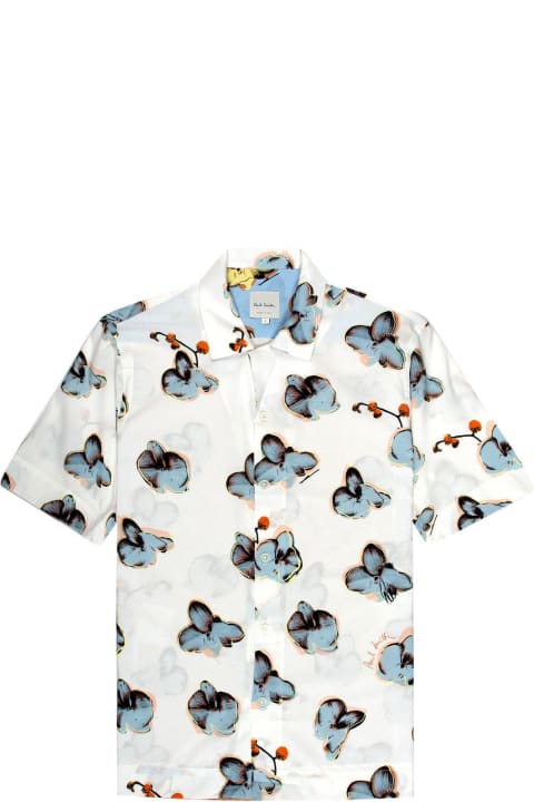 PS by Paul Smith Shirts for Men PS by Paul Smith Orchid Printed Short-sleeved Shirt Shirt