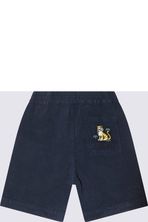 Bottoms for Boys Kenzo Marine Cotton Blend Tiger Shorts