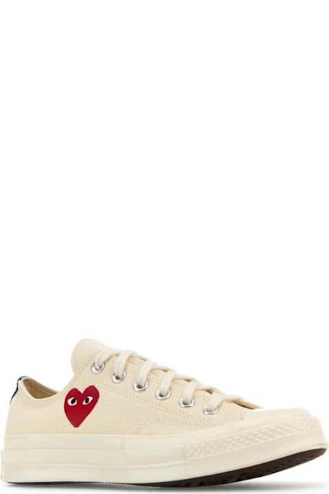 Homeware Comme des Garçons Play Ivory Canvas Comme Des Garã§ons X Converse Sneakers