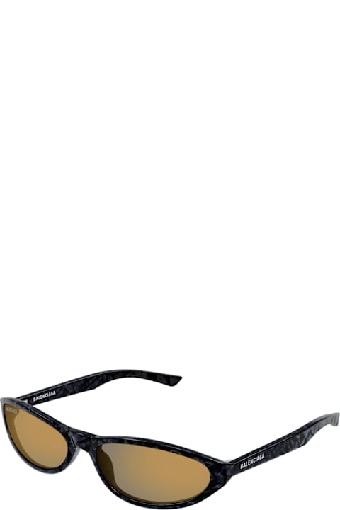 Balenciaga Eyewear نظارات لـ القسم الرجالي Balenciaga Eyewear Balenciaga Bb0007s Linea Everyday 010 Black Gold Sunglasses