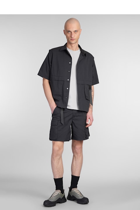 Alpha Industries الملابس لـ القسم الرجالي Alpha Industries Utility Shirt Shirt In Black Cotton