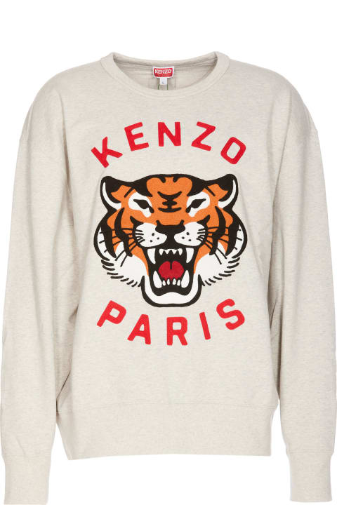 Kenzo Fleeces & Tracksuits for Women Kenzo Lucky Tiger Embroidered Oversize Sweatshirt