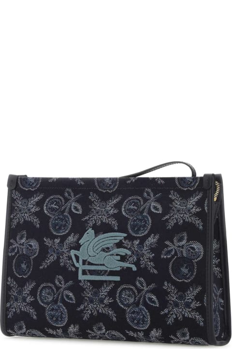 Etro Luggage for Women Etro Embroidered Canvas Beauty Case