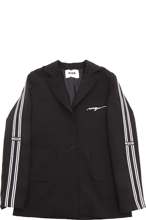 أدوات منزلية MSGM Fabric Tecnical Blazer Girl Nero/black