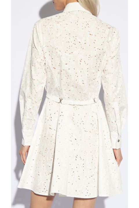 Dresses for Women Versace Sangallo Barocco-embroidered Long-sleeved Shirt Dress