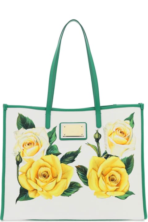 Dolce & Gabbana Womenのセール Dolce & Gabbana Floral-print Large Tote Bag