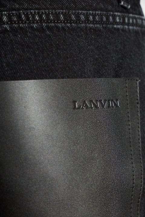 Lanvin لـ Men Lanvin Logo Embossed Denim Jeans