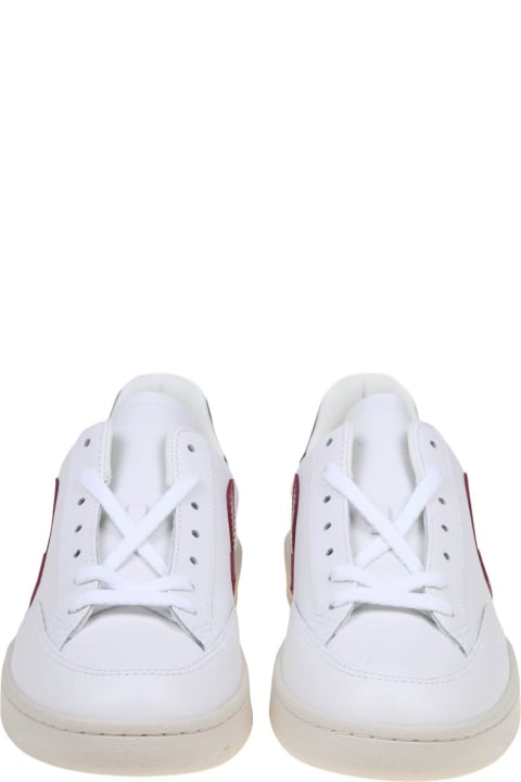 Veja Sneakers for Men Veja V 12 Sneakers In White/marsala Leather