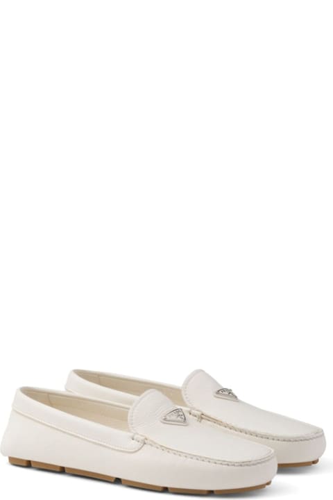 Homeware Prada Logo Leather Loafers