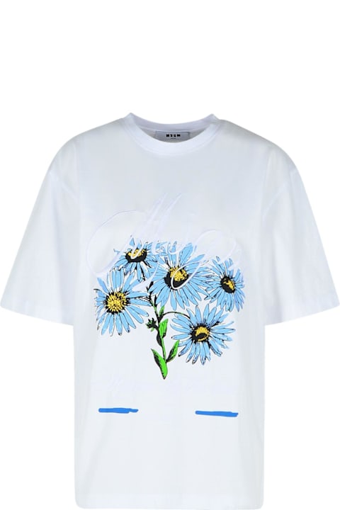 Homeware MSGM White Cotton T-shirt