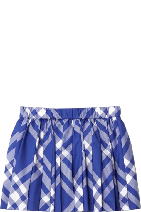 Sale for Baby Girls Burberry Pleated Skirt In Check Cotton