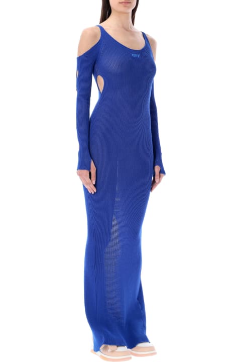 Hole Net Long Dress