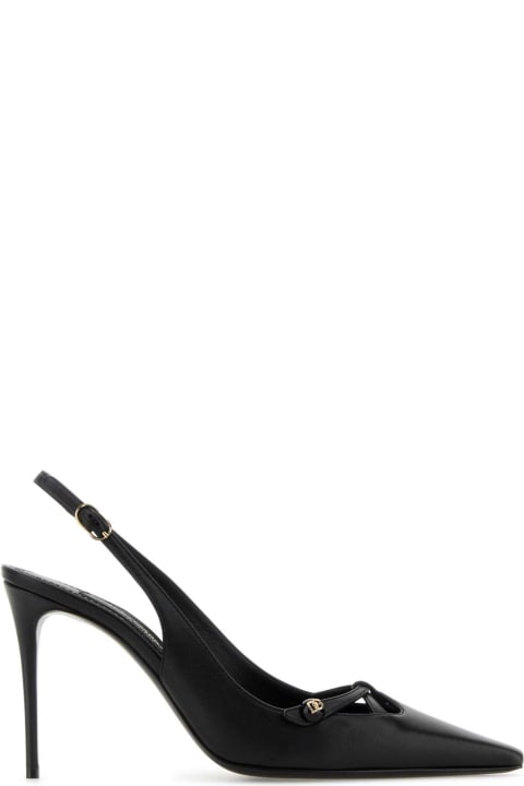 High-Heeled Shoes for Women Dolce & Gabbana Black Leather Pumps