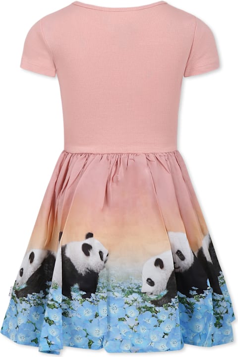 Homeware Molo Pink Dress For Girl With Panda
