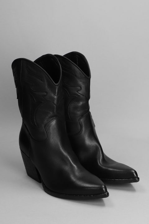 Texan Ankle Boots In Black Leather