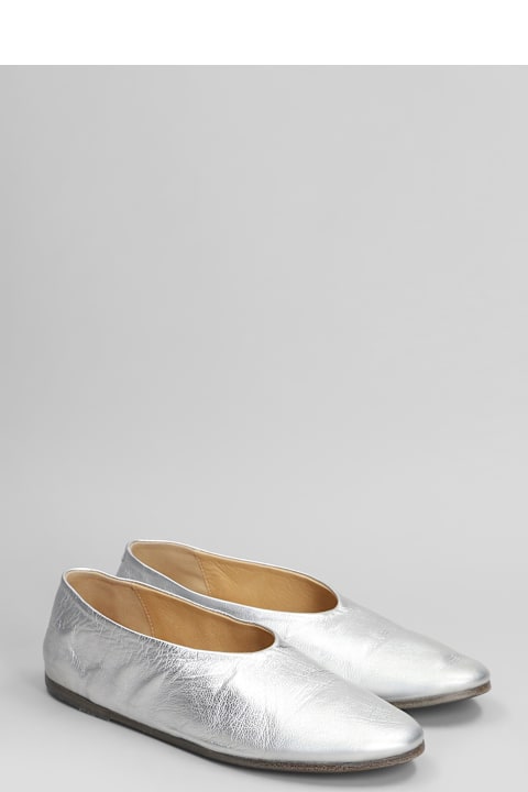 Marsell for Women Marsell Coltellaccio Ballet Flats In Silver Leather