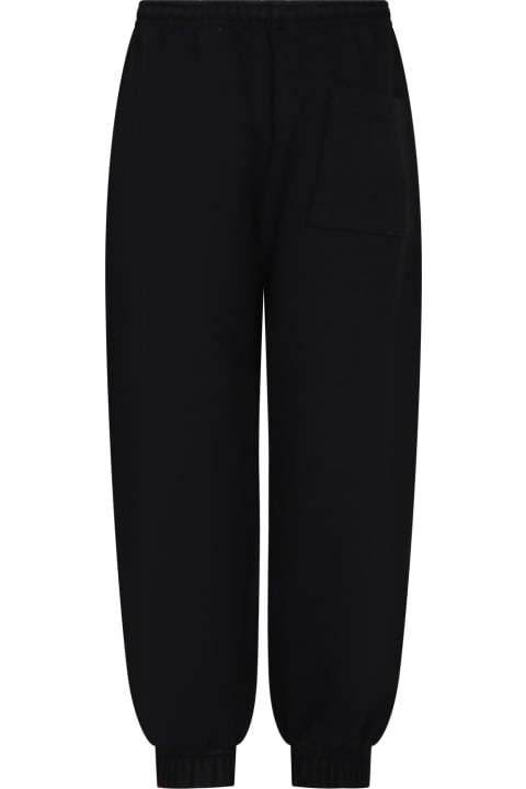 Black Sports Trousers For Boy With Logo