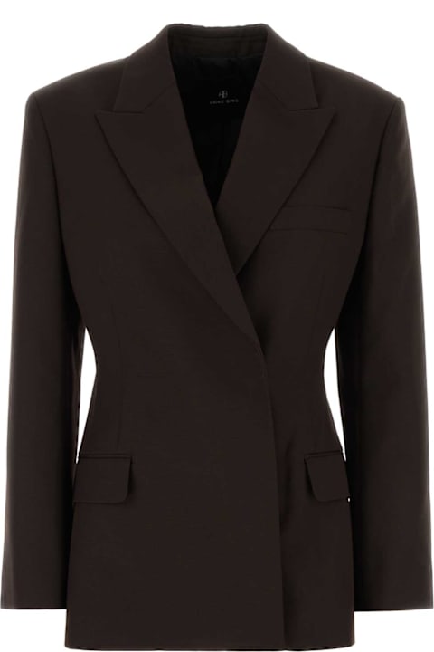 Anine Bing for Kids Anine Bing Dark Brown Polyester Blend Aretha Blazer