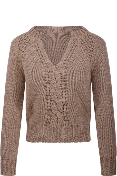 Max Mara for Women Max Mara V-neck Long-sleeved Jumper