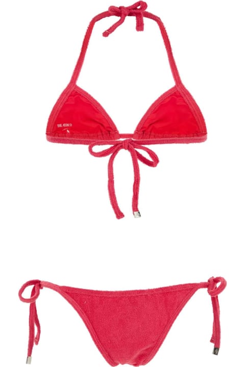 Swimwear for Women The Attico Fuchsia Terry Fabric Bikini
