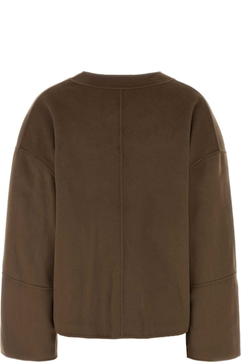 Homeware Nanushka Chocolate Wool Blend Oversize Dodie Cardigan