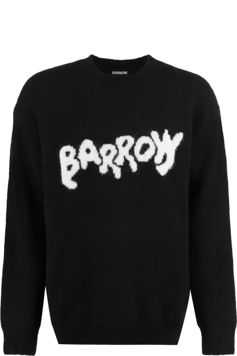 Barrow Sweaters for Women Barrow Black Sweater With Contrast Lettering Logo