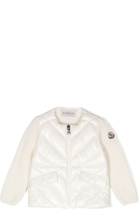 Moncler for Baby Boys Moncler White Cardigan Baby Girl