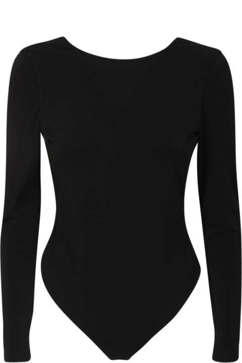 Alice + Olivia Clothing for Women Alice + Olivia Alice + Olivia Marcella Chain Detail Black Bodysuit