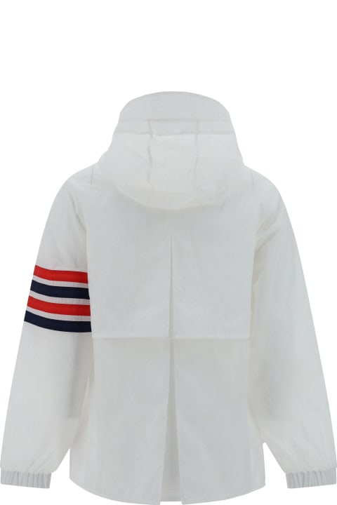 Thom Browne for Women Thom Browne 4-bar Stripe Detailed Hooded Jacket