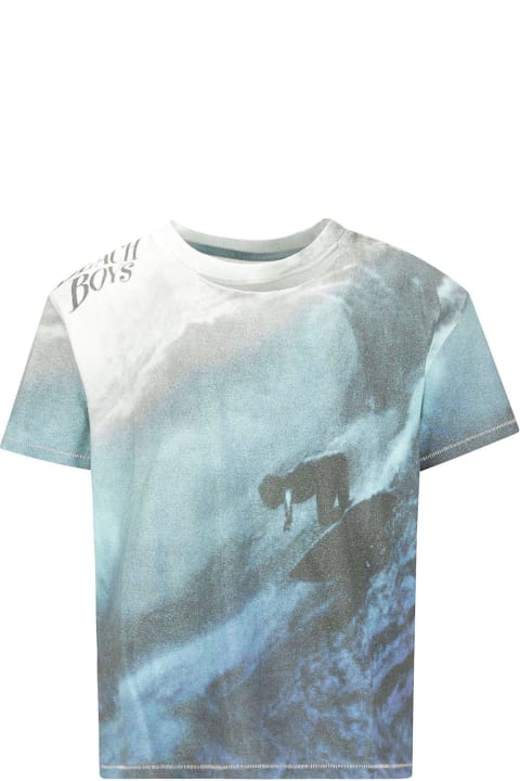ERL Topwear for Men ERL Surfer-printed Crewneck T-shirt