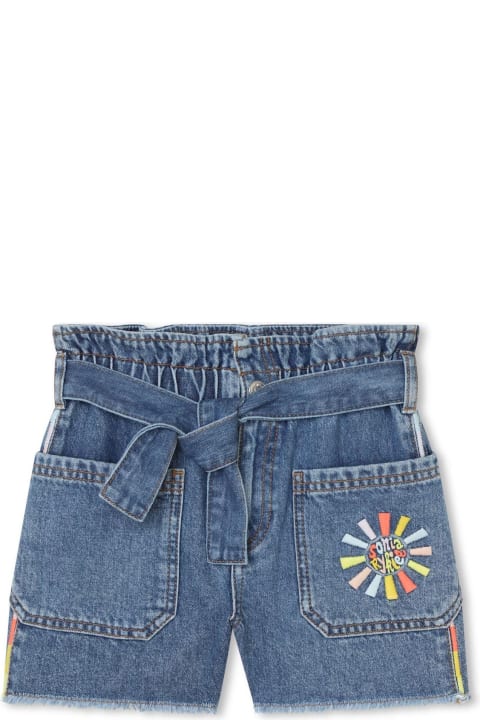 Sonia Rykiel Bottoms for Girls Sonia Rykiel Denim Shorts With Embroidery