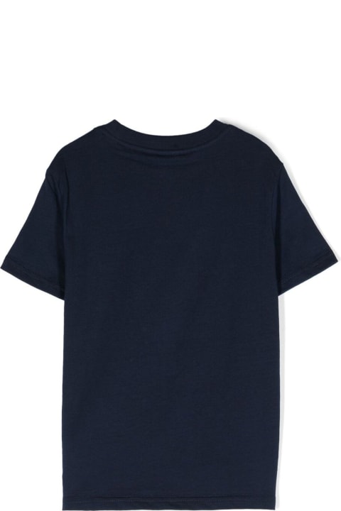 Ralph Lauren Topwear for Boys Ralph Lauren Blue T-shirt With Logo In Cotton Boy