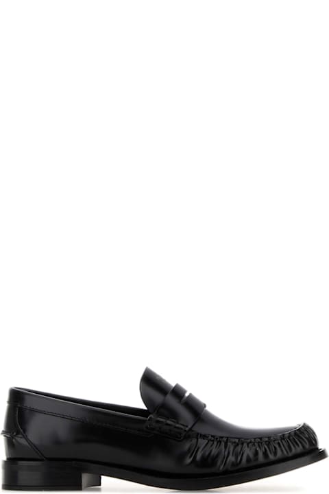 Prada for Kids Prada Black Leather Loafers