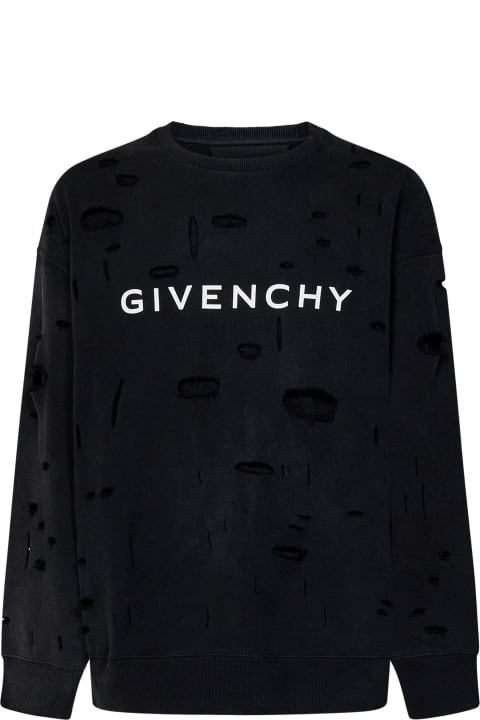 Givenchy Men Givenchy Oversized Holes Sweatshirt
