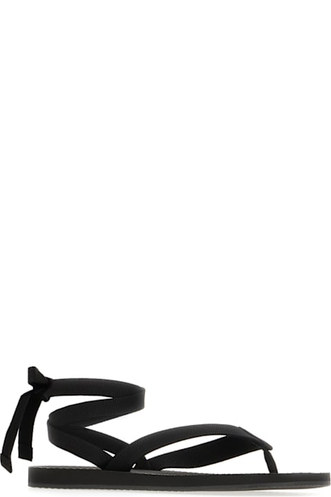 The Row for Women The Row Black Leather Sandals