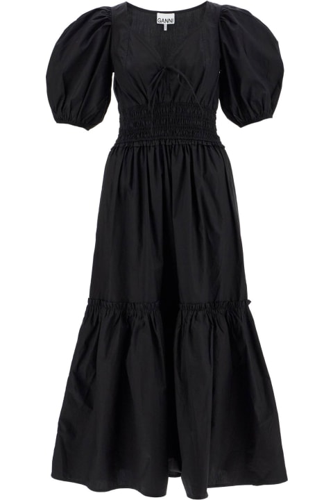 Ganni لـ Women Ganni Black Cotton Maxi Dress