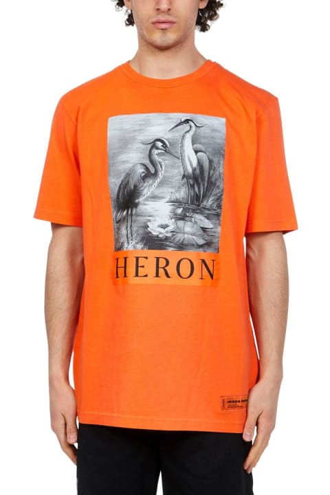 HERON PRESTON Topwear for Men HERON PRESTON Logo Printed Crewneck T-shirt