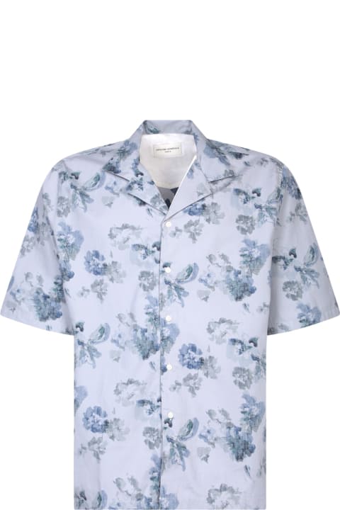 メンズ Officine Généraleのウェア Officine Générale Short Sleeves Light Blue Shirt