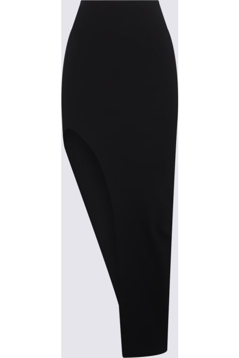 Rick Owens Skirts for Women Rick Owens Black Viscose Stretch Asymmetric Skirt