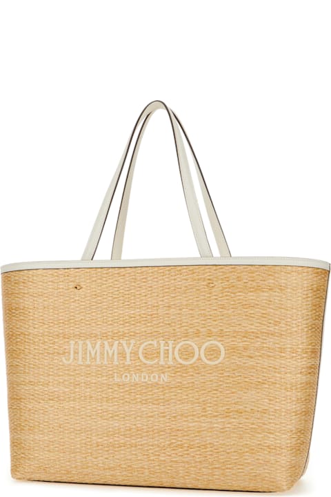 Jimmy Choo Totes for Women Jimmy Choo Raffia Small Marli Shopping Bag