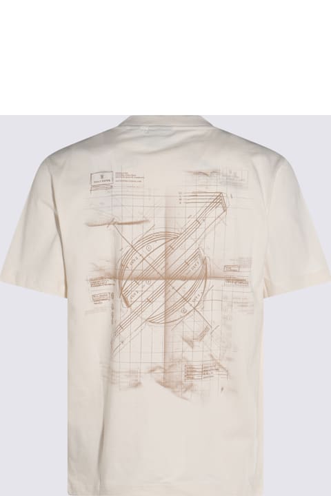 Daily Paper ملابس علوية لـ القسم الرجالي Daily Paper White Cotton T-shirt