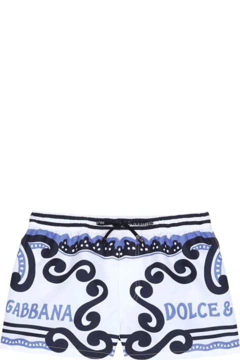 Dolce & Gabbana for Boys Dolce & Gabbana Swim Shorts With Marina Print