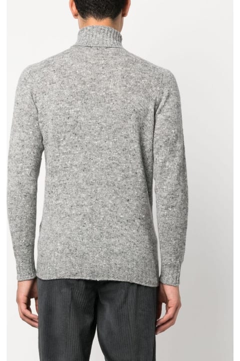 Sweaters for Men Drumohr Grey Virgin Wool-cashmere Blend Jumper