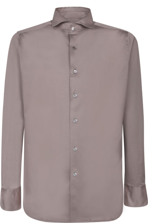 Canali for Men Canali Taupe Jersey Shirt