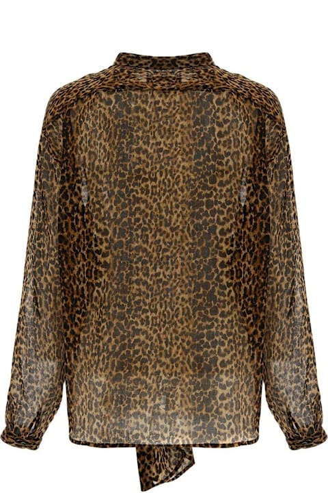Homeware Saint Laurent Leopard Print Sheer Shirt