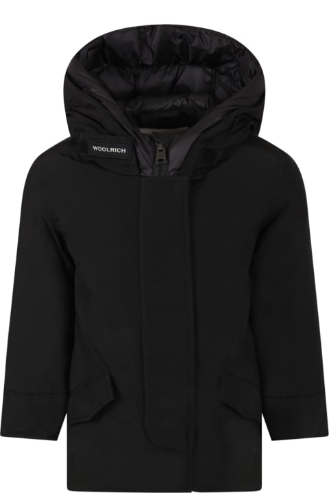 Woolrich for Kids Woolrich Black ''arctic Parka'' Jacket For Girl