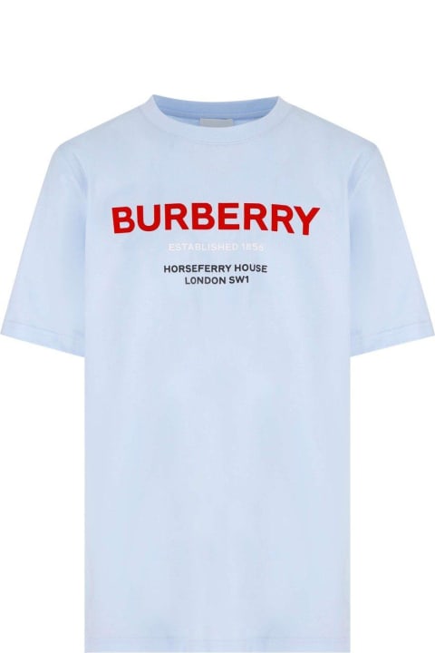 Burberry for Boys Burberry Logo Printed Crewneck T-shirt
