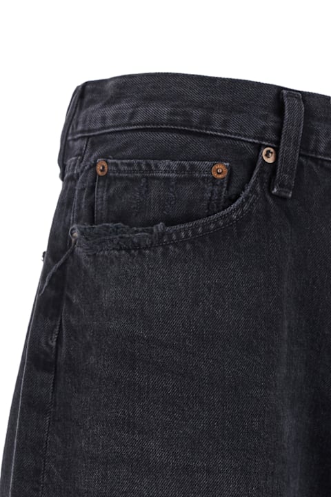Homeware AGOLDE '90's' Black Five Pocket Jeans In Cotton Man